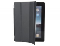 Quad-Fold Design Protective Case with Stand Function Magnetic Cover for the New iPad (Black)